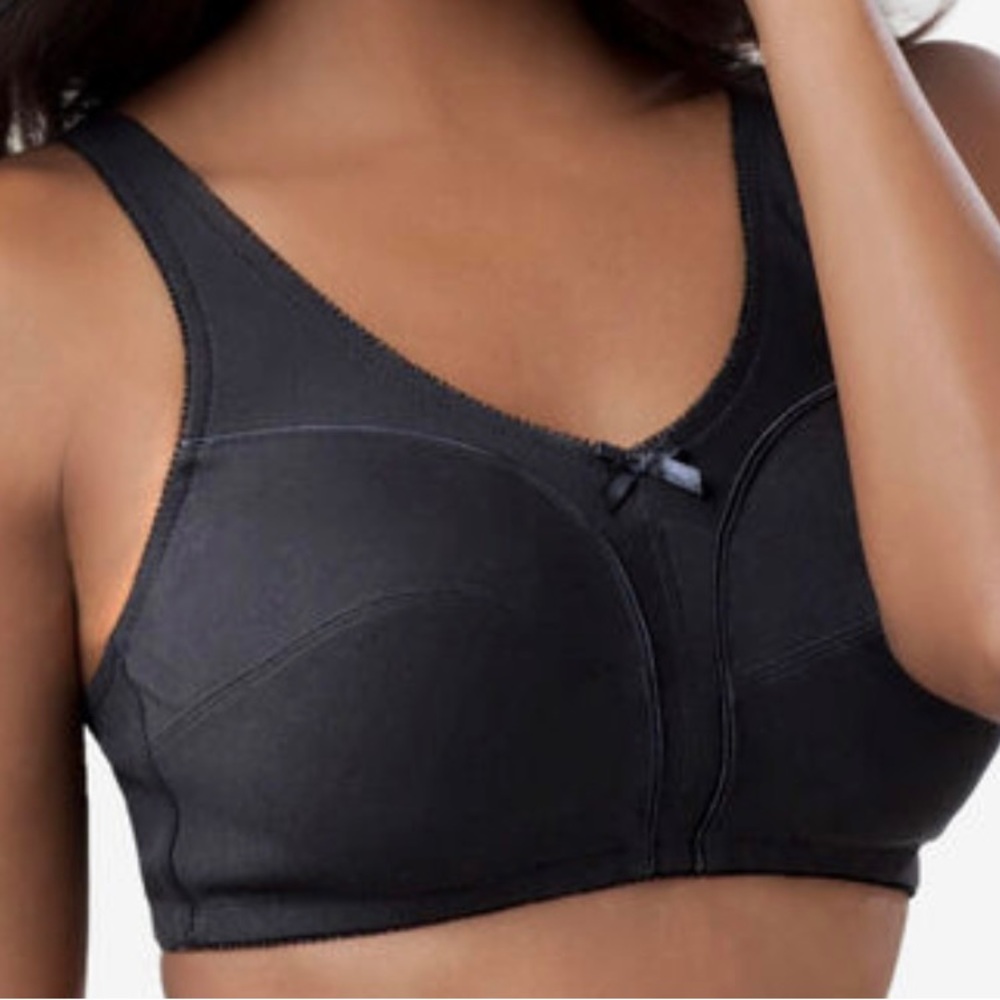52c wire free black bra